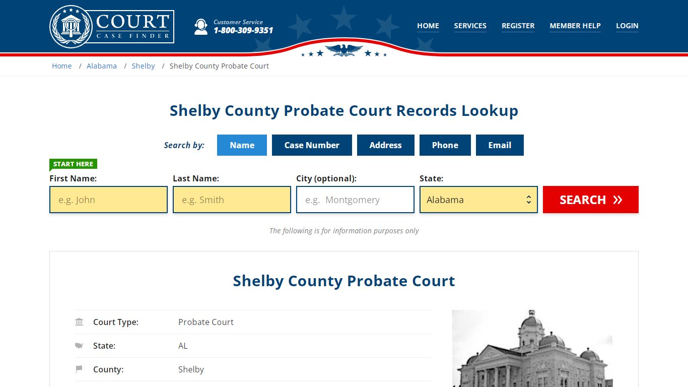 Shelby County Probate Court Records Lookup - CourtCaseFinder.com