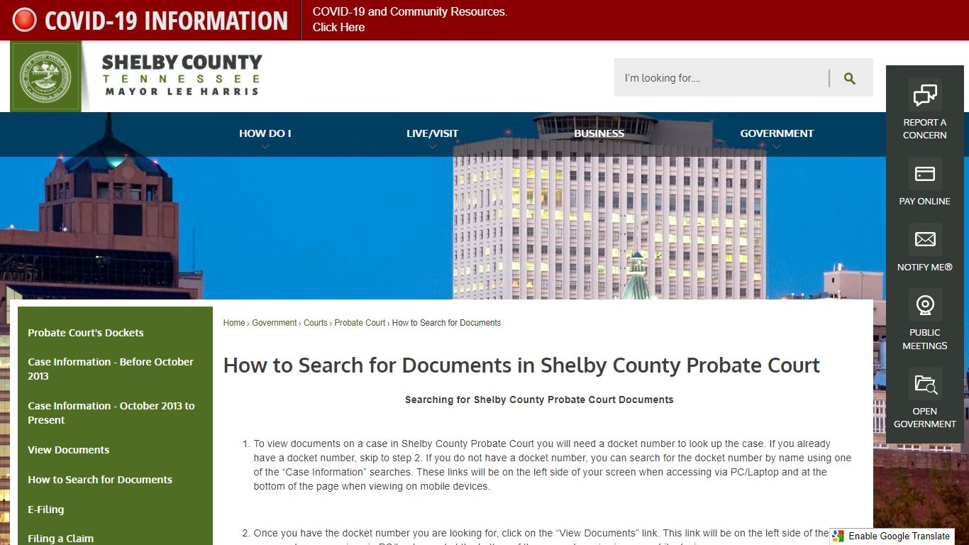 How to Search for Documents in Shelby County Probate Court